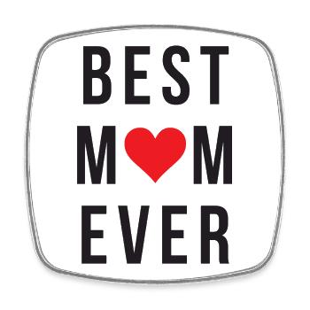 Best Mom Ever - Square fridge magnet - white - Front