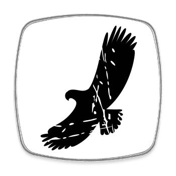 Adler - Viereckiger Kühlschrankmagnet - Weiß - Vorne