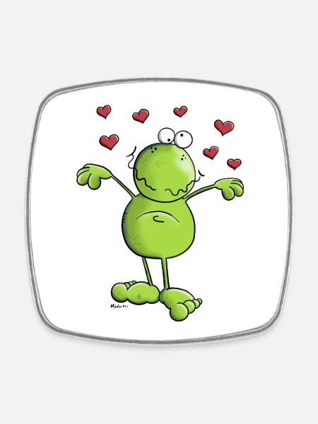 Grenouille Dans L'amour - Magnet carré - blanc