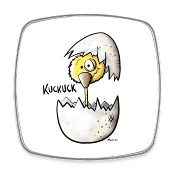 Kuckucksei - Viereckiger Kühlschrankmagnet - Weiß - Vorne
