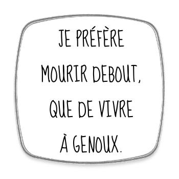 Cinéma / Citation / Série télé / Geek - Magnet carré - blanc - Devant