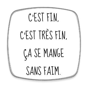 Cinéma / Citation / Série télé / Geek - Magnet carré - blanc - Devant