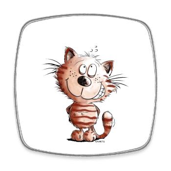 Je ne chat pas je chat motif BD cadeau - Magnet carré - blanc - Devant