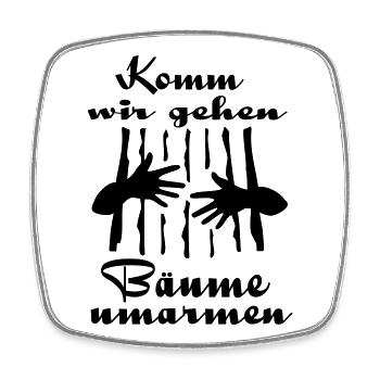 Bäume Umarmen - Viereckiger Kühlschrankmagnet - Weiß - Vorne