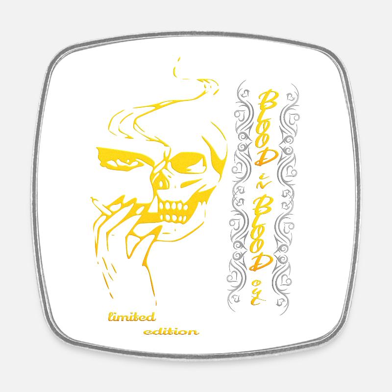 Skull skull Skull - Square fridge magnet - white
