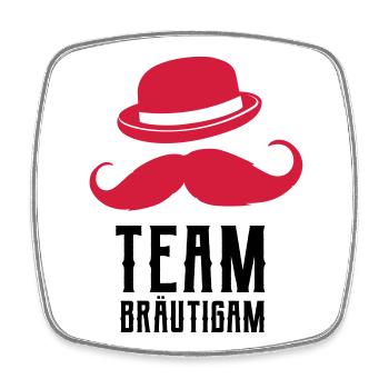 Team Bräutigam, Junggesellenabschied Design - Viereckiger Kühlschrankmagnet - Weiß - Vorne