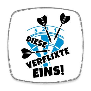 humor dart dartscheibe - Viereckiger Kühlschrankmagnet - Weiß - Vorne