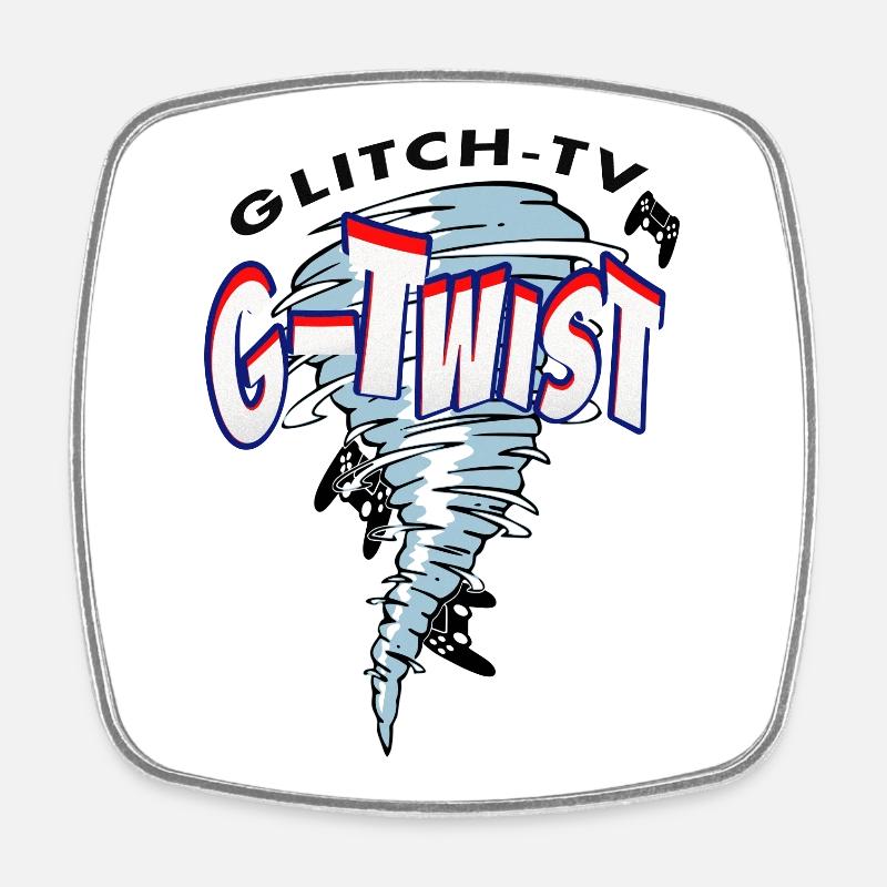 Gamer tornado - Square fridge magnet - white