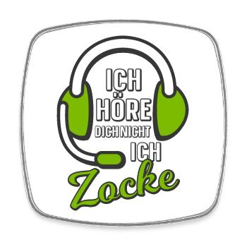 Ich höre dich nicht ich zocke! - Viereckiger Kühlschrankmagnet - Weiß - Vorne