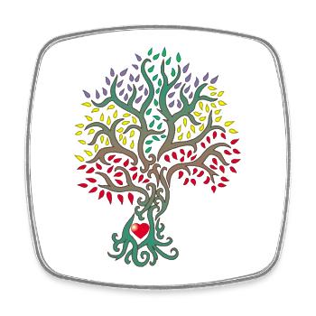 Tree of life in the heart of nature - Square fridge magnet - white - Front