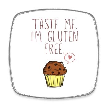 Taste me I'm gluten free - Viereckiger Kühlschrankmagnet - Weiß - Vorne