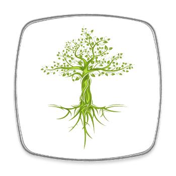 arbres arbre nature nature symbole forêt forêt logo - Magnet carré - blanc - Devant