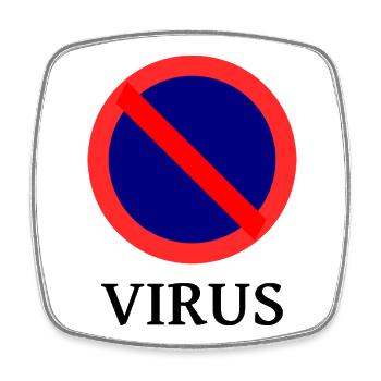 Verbotene Viren - Viereckiger Kühlschrankmagnet - Weiß - Vorne