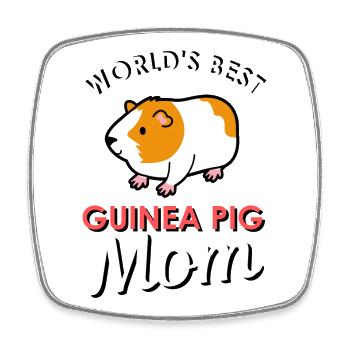 guinea pig - Square fridge magnet - white - Front