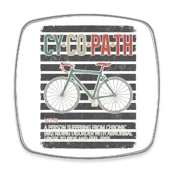 Cyclopath Bike Hymne - Viereckiger Kühlschrankmagnet - Weiß - Vorne