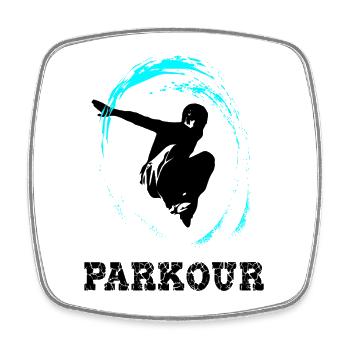 Parkour - Square fridge magnet - white - Front