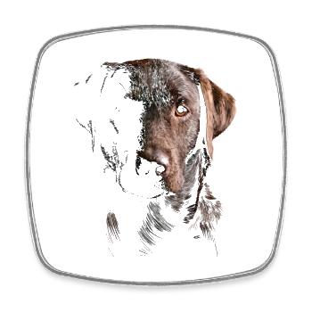Labrador - Viereckiger Kühlschrankmagnet - Weiß - Vorne