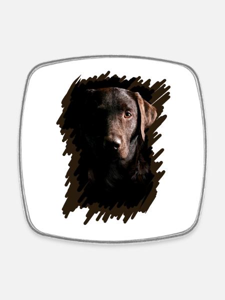 Labrador - Square fridge magnet - white