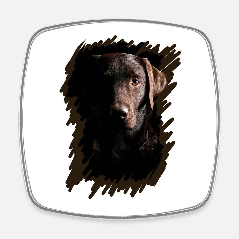 Labrador - Viereckiger Kühlschrankmagnet - Weiß
