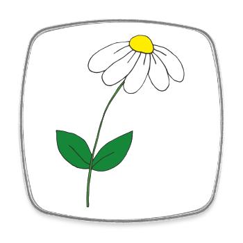 sweet daisy - Square fridge magnet - white - Front