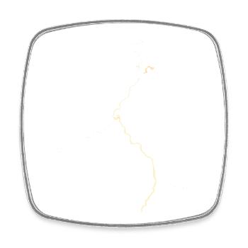 Goldene Adern auf Schwarz - Viereckiger Kühlschrankmagnet - Weiß - Vorne