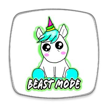 Beast mode - Viereckiger Kühlschrankmagnet - Weiß - Vorne
