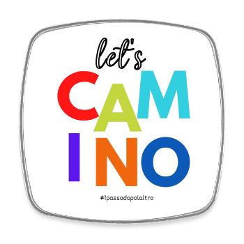 Lets Camino Arcobaleno - Viereckiger Kühlschrankmagnet - Weiß - Vorne