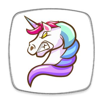 Fantasy Unicorn with Pastel Colors - Square fridge magnet - white - Front