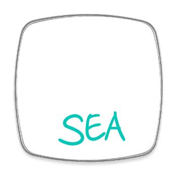 I Need Vitamin Sea Summer Saying - Square fridge magnet - white - Front
