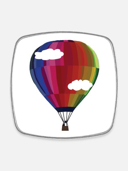 Ballon - un morceau de liberté. - Magnet carré - blanc