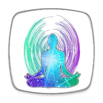 Spirituelle Meditation Zen Erwachen - Viereckiger Kühlschrankmagnet - Weiß - Vorne