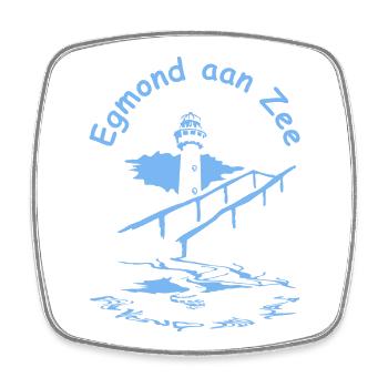 Egmond aan Zee Leuchtturm - Viereckiger Kühlschrankmagnet - Weiß - Vorne