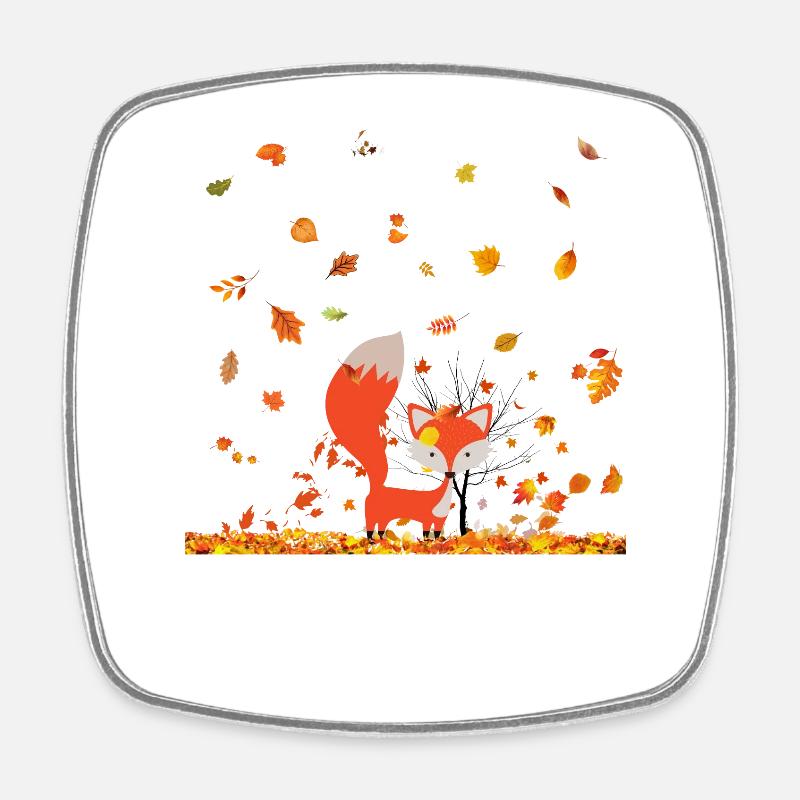 Herbst - Viereckiger Kühlschrankmagnet - Weiß