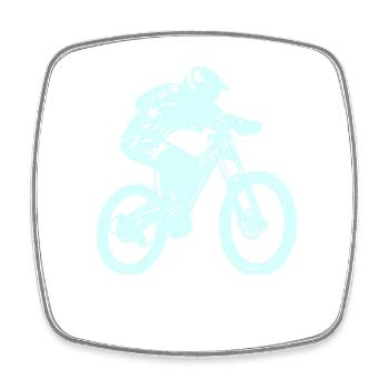 MTB Bike - Square fridge magnet - white - Front