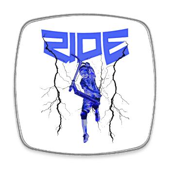 Scooter Stunt Kickboard Roller - Square fridge magnet - white - Front