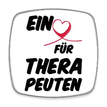 Herz für Therapeuten Geschenk - Viereckiger Kühlschrankmagnet - Weiß - Vorne