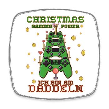 Weihnachten Gaming - Viereckiger Kühlschrankmagnet - Weiß - Vorne