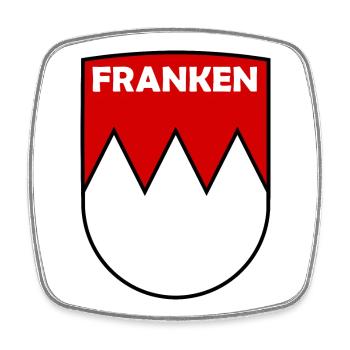 Die Franken - Viereckiger Kühlschrankmagnet - Weiß - Vorne