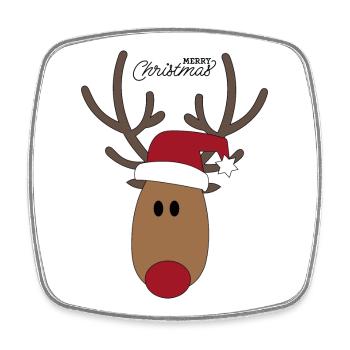 Weihnachten - Viereckiger Kühlschrankmagnet - Weiß - Vorne
