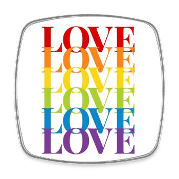 Love - Square fridge magnet - white - Front