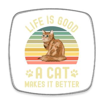 Chats Chats - Magnet carré - blanc - Devant