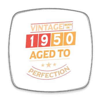 Vintage 1950 Né Perfection des années 50 - Magnet carré - blanc - Devant