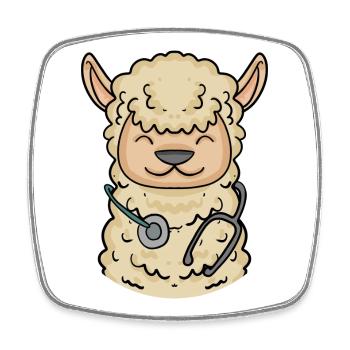 Vétérinaire Animal Vétérinaire Médecine Cadeau - Magnet carré - blanc - Devant