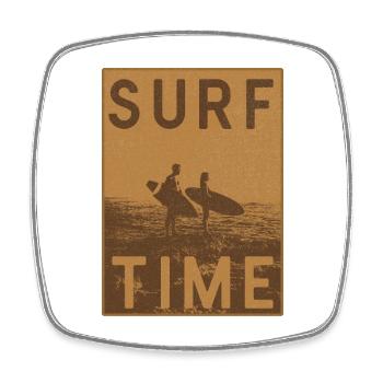 Surftime Vintage Poster - Square fridge magnet - white - Front