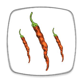 Chillies - Square fridge magnet - white - Front