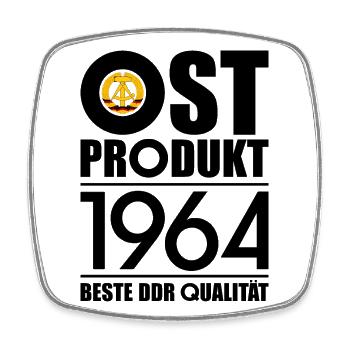 62. GEBURTSTAG OSSI OSTPRODUKT 1964 DDR - Viereckiger Kühlschrankmagnet - Weiß - Vorne
