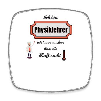 Physiklehrer - Viereckiger Kühlschrankmagnet - Weiß - Vorne