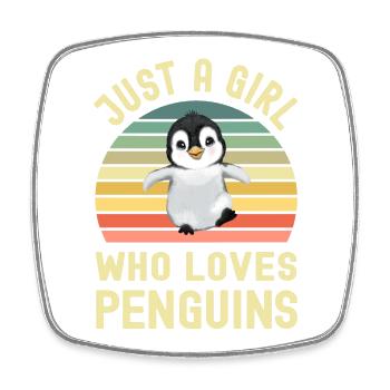Pinguin Pinguine - Viereckiger Kühlschrankmagnet - Weiß - Vorne