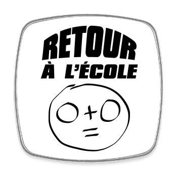 Retour à l'école - Magnet carré - blanc - Devant
