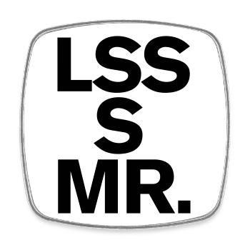 Architecture Design Art Minimalism Less is more - Square fridge magnet - white - Front